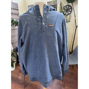 Patagonia Iron Forge Hemp Cotton Pullover Anorak Hoodie Snap T Blue Men’s XXL
